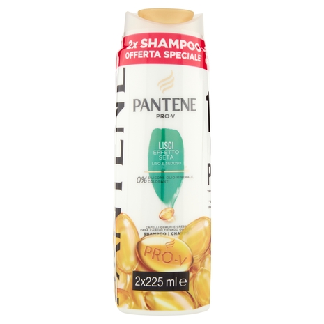 Pantene Pro-V Shampoo Lisci Effetto Seta 2x225 ml